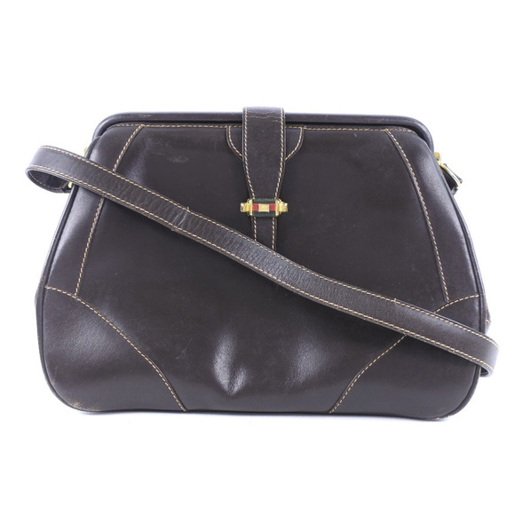 Gucci Vintage Calf Shoulder Bag Leather Crossbody